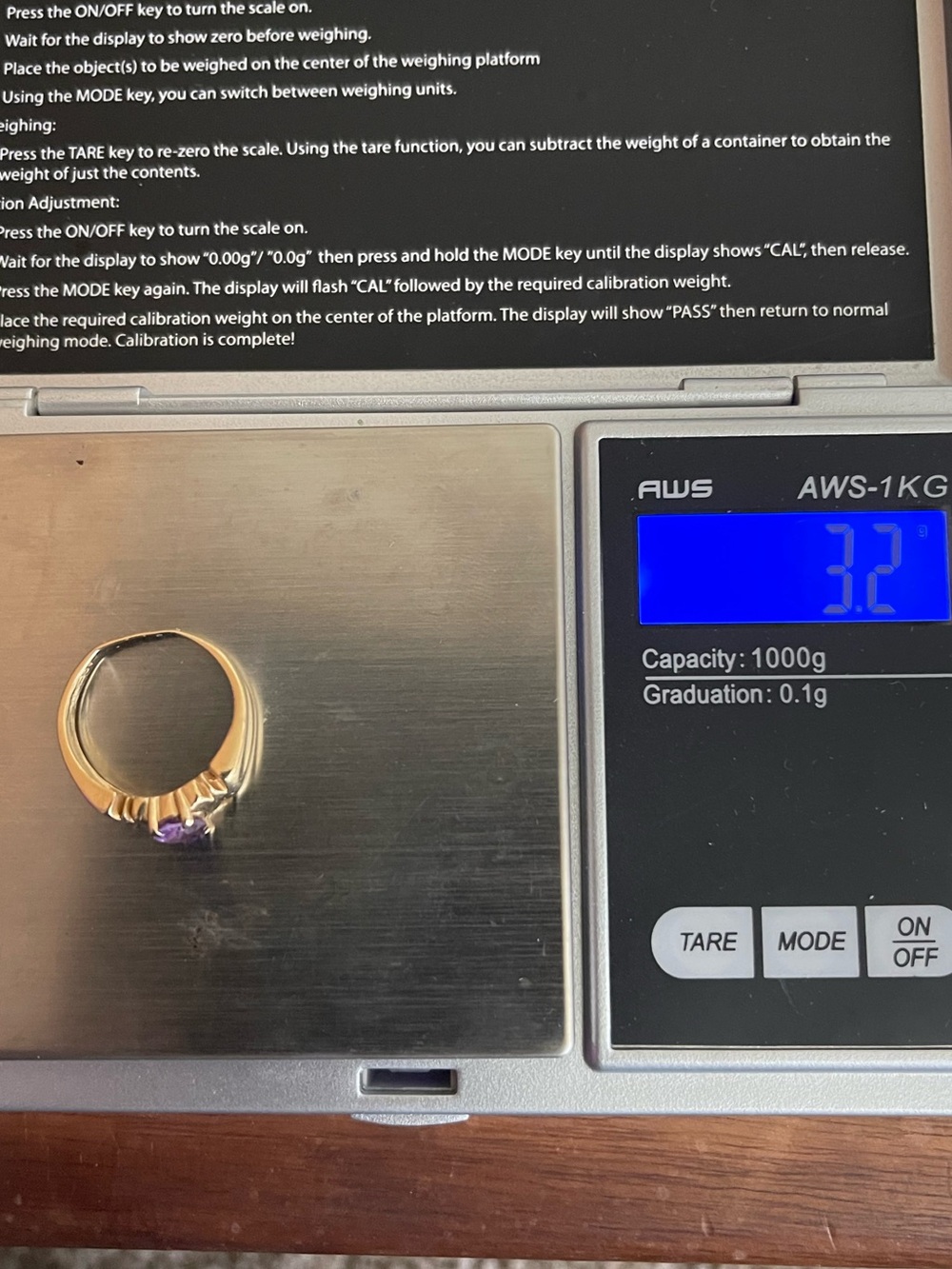 14K Solid Gold Mom ring.